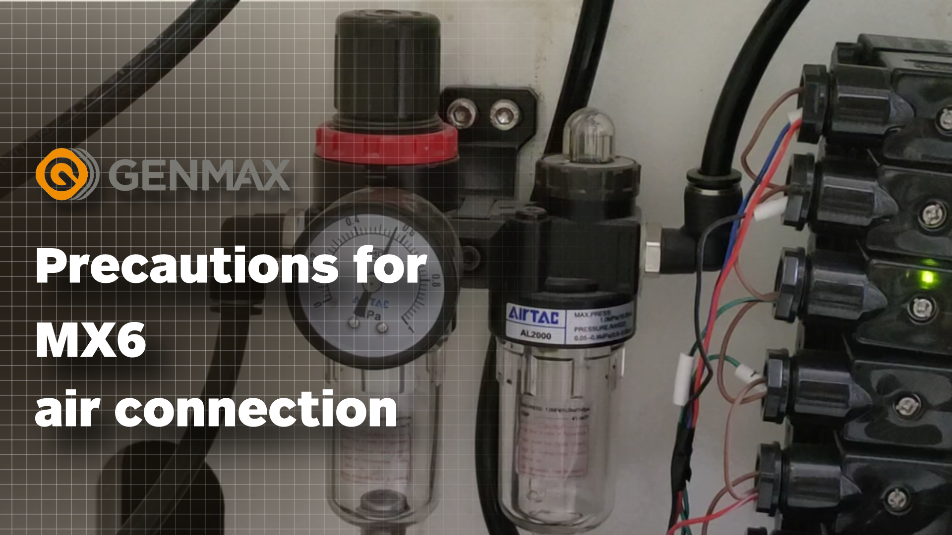 Precauciones para la conexión de aire MX6