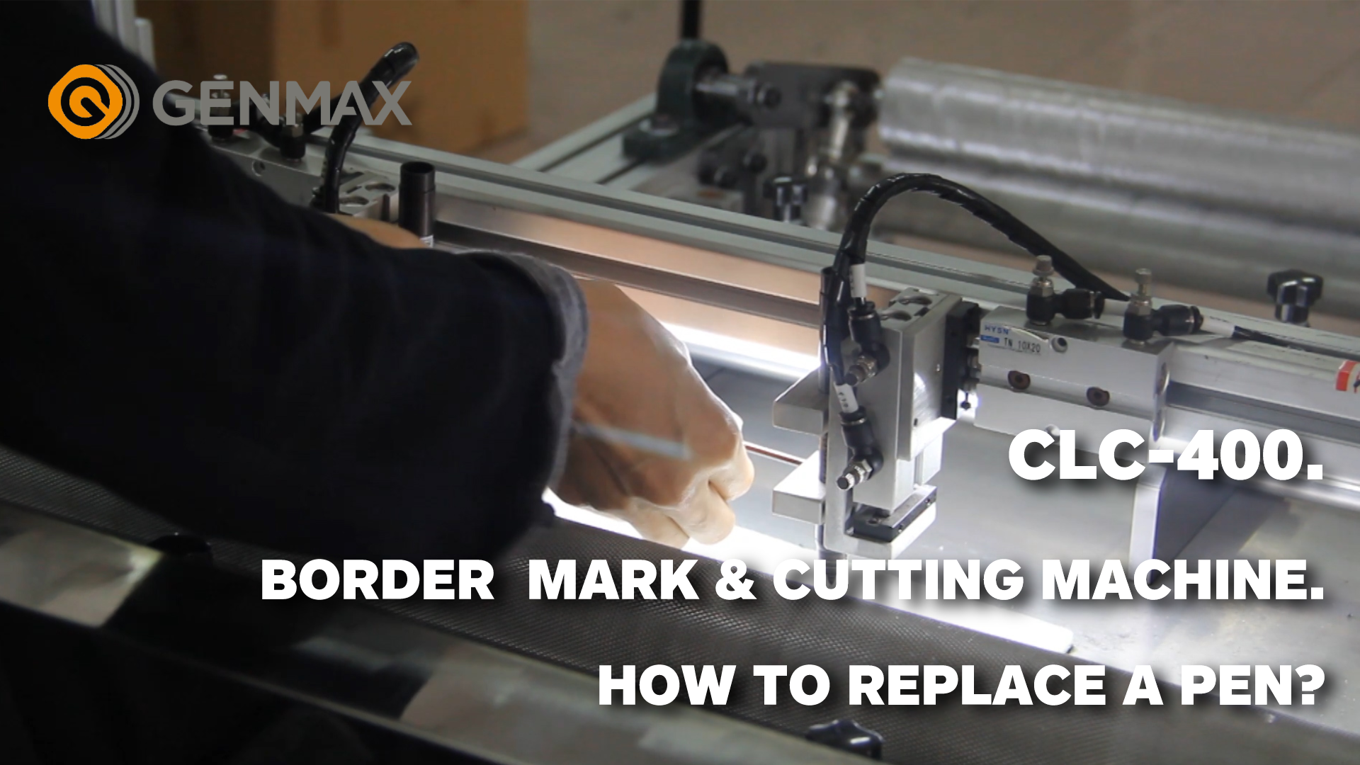 CLC-400Border Mark & ​​Cutter Machine. ¿Cómo reemplazar un bolígrafo?
